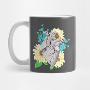 Floral anatomical heart Mug